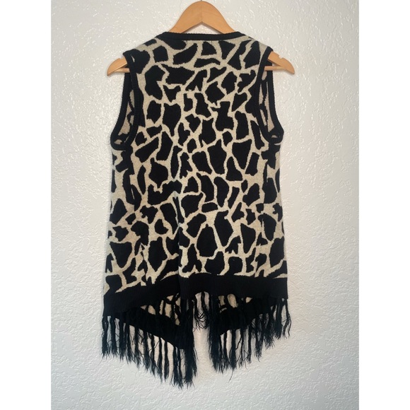 BCBG MaxAzria Large Animal Print Sweater Vest - Picture 4 of 6